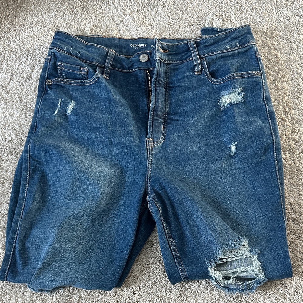 Old Navy Blue Ripped Denim Jeans